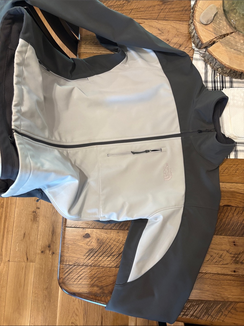 The North Face Gray Two-Tone Softshell Jacket